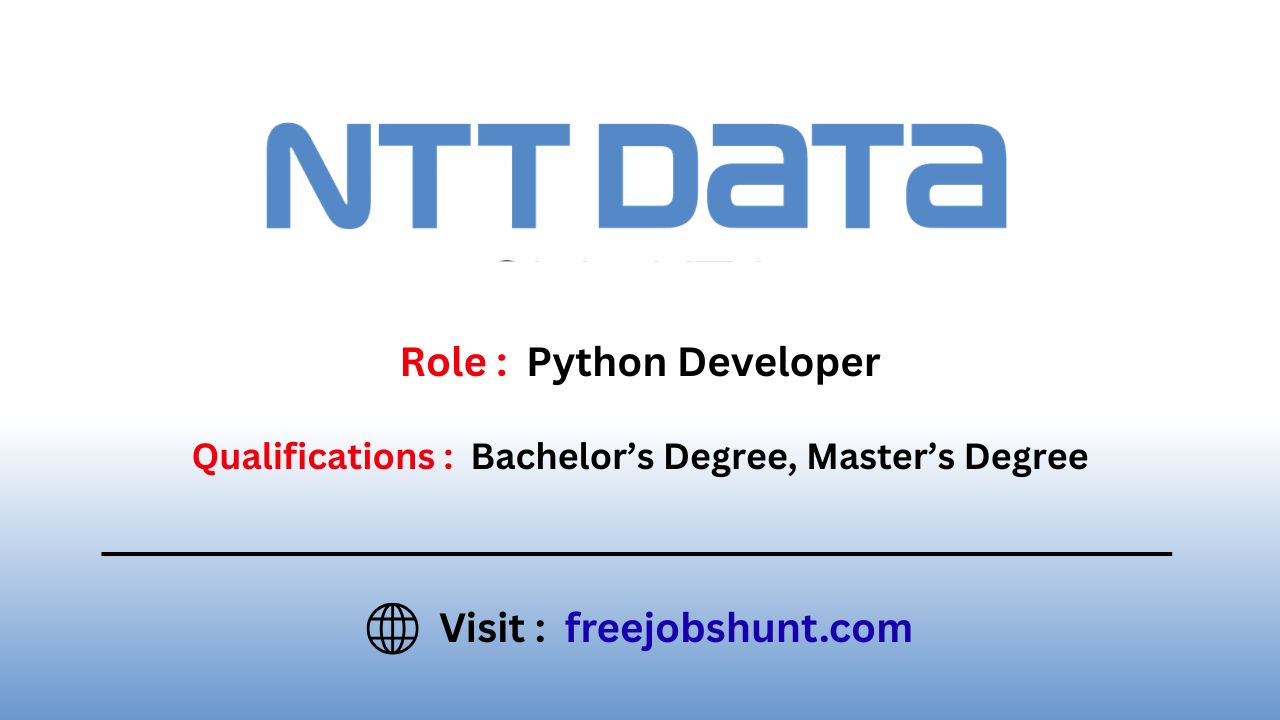NTT DATA Off Campus Drive 2026 Python Developer Hiring