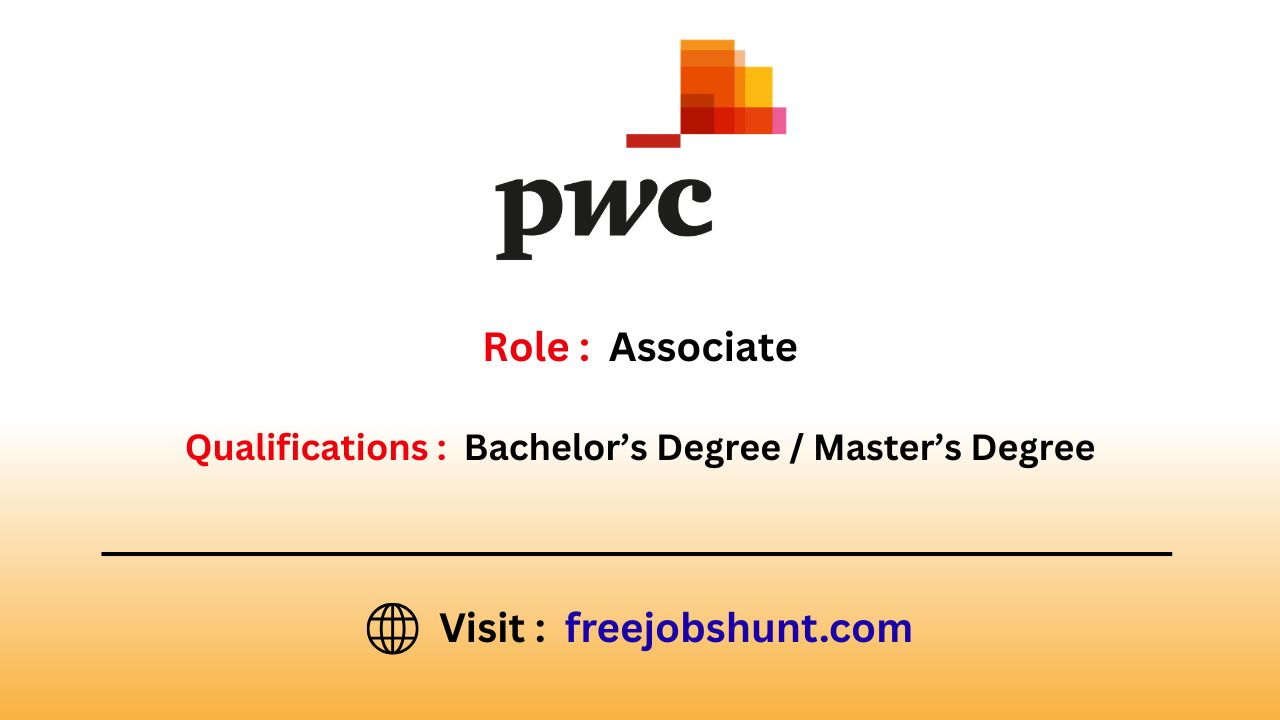 PwC Off Campus Drive 2026 for Associate in Bangalore hiring freshers